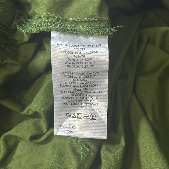 Anthropologie Pilcro Pull On Parachute Pants Dark Green Pockets Sz L NEW - Picture 13 of 16